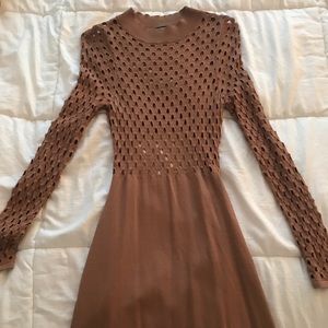 Long Sleeve Brown Dress